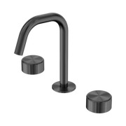 Nero Serenity Basin Set Edge Spout With Metal Handle Gun Metal (24D028GM)