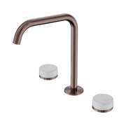 Nero Serenity Bath/Kitchen Set Edge Spout With Carrara Handle Brushed Bronze (24D029BZ)