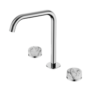 Nero Serenity Bath/Kitchen Set Edge Spout With Arabescato Corchia Handle Chrome (24D032CH)