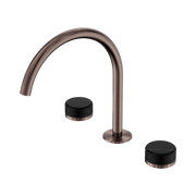 Nero Serenity Bath/Kitchen Set Arc Spout With Marquina Black Handle Brushed Bronze (24D118BZ)