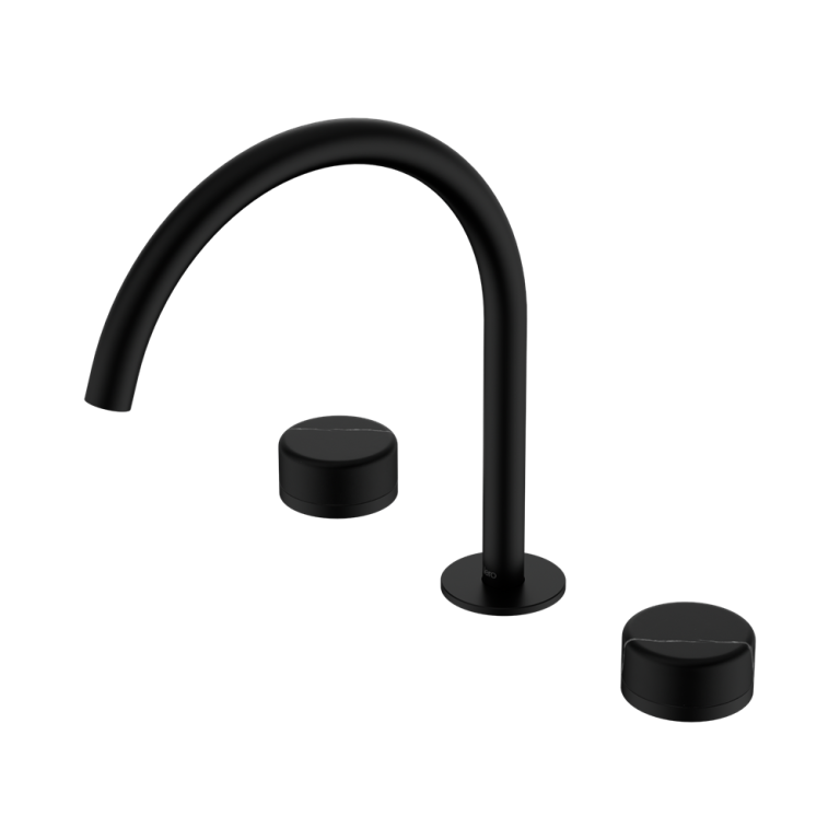 Nero Serenity Bath/Kitchen Set Arc Spout With Marquina Black Handle Matte Black (24D118MB)