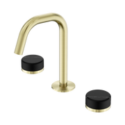 Nero Serenity Basin Set Edge Spout With Marquina Black Handle Brushed Gold (24D119BG)
