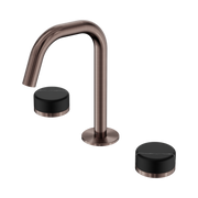 Nero Serenity Basin Set Edge Spout With Marquina Black Handle Brushed Bronze (24D119BZ)