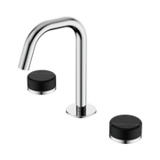 Nero Serenity Basin Set Edge Spout With Marquina Black Handle Chrome (24D119CH)