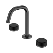 Nero Serenity Basin Set Edge Spout With Marquina Black Handle Gun Metal (24D119GM)