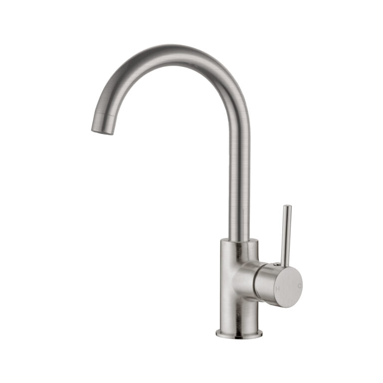 Nero Dolce Kitchen Mixer Gooseneck Brushed Nickel (NR250807BN)