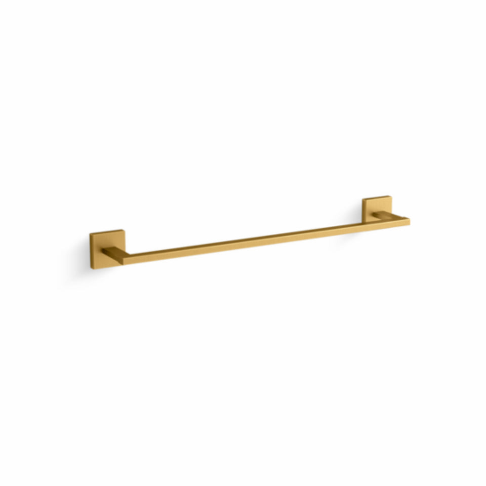 Kohler Square 18" Towel Bar Modern Brushed Brass (23284-2MB)