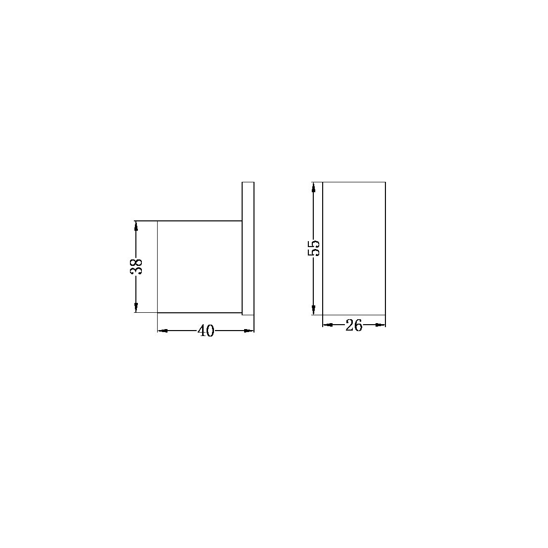 Nero Celia Robe Hook Matte Black (NR4682MB)