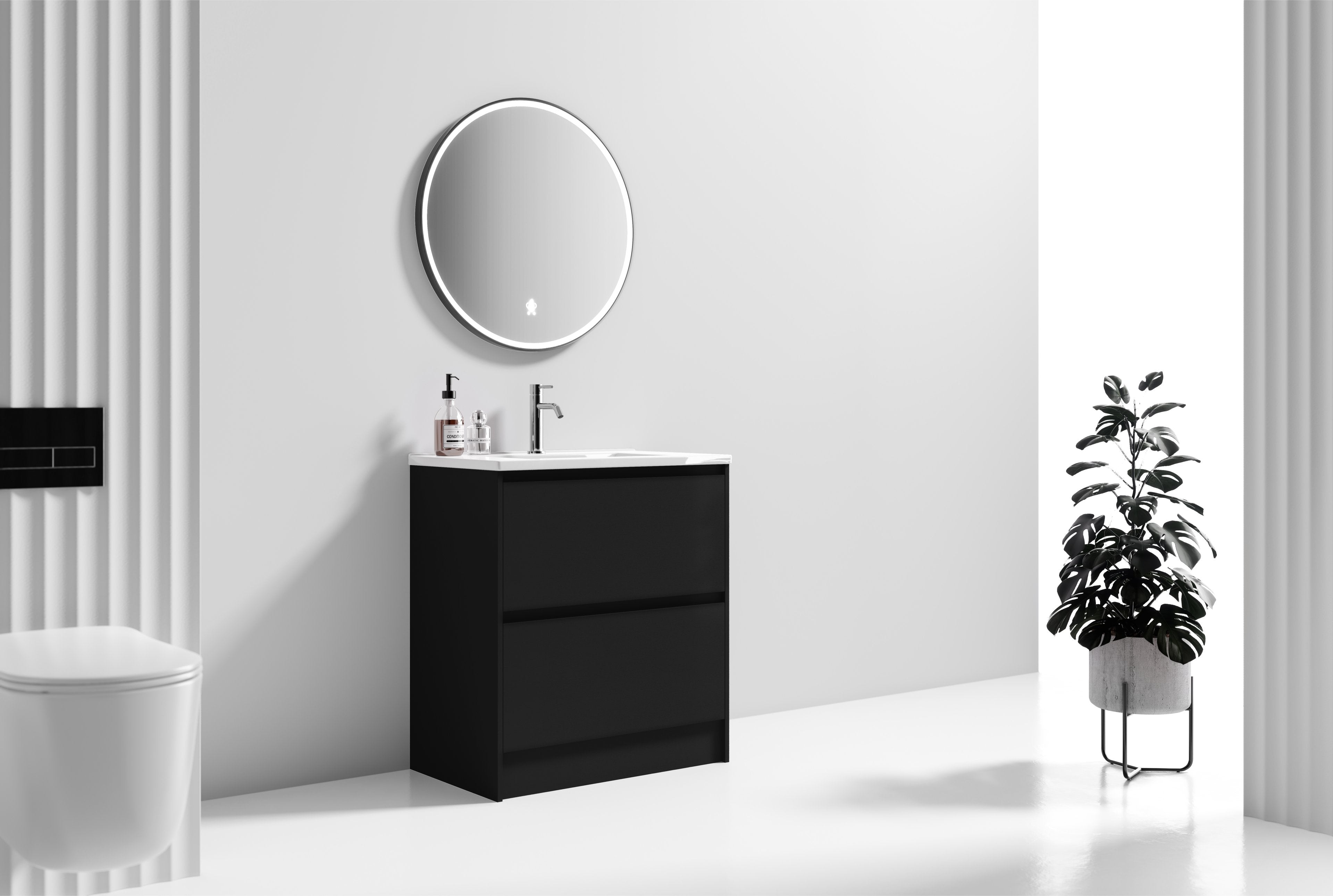 Nora Verona Floor Standing Vanity Charred Oak W740*D455*H820 (RBV-6009MCCO750) CABINET ONLY