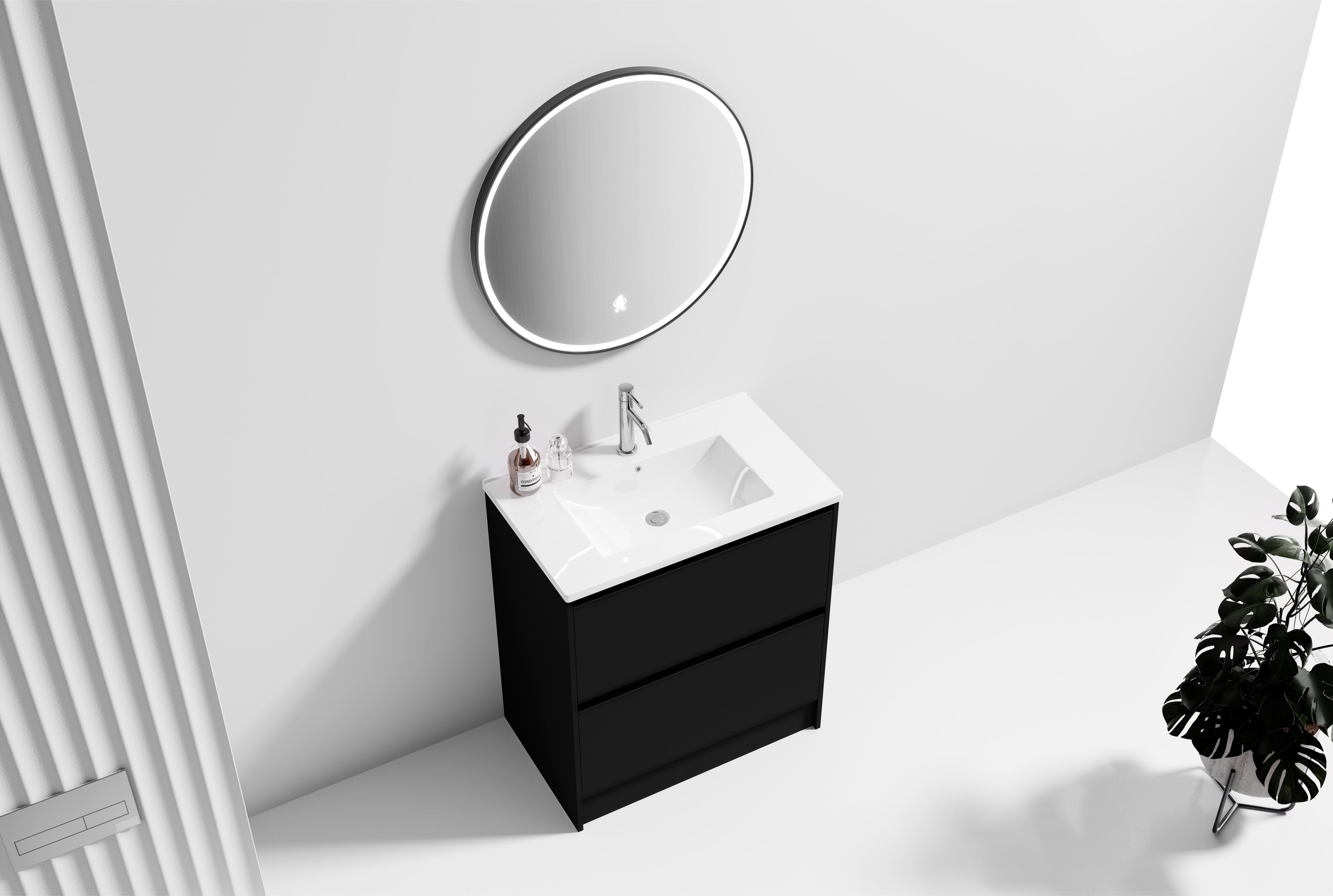 Nora Verona Floor Standing Vanity Charred Oak W740*D455*H820 (RBV-6009MCCO750) CABINET ONLY