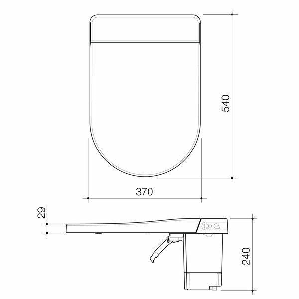 Caroma Urbane® II Electronic Bidet Seat GG (300071W)
