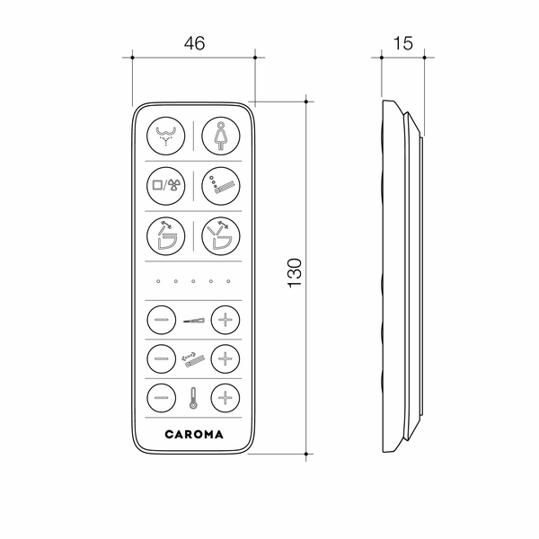 Caroma Urbane II Bidet Cleanflush® Invisi Series II® Wall Faced Toilet Suite (with GermGard®) (848610W)