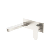 Nero Ecco Wall Basin/Bath Mixer Brushed Nickel (NR30131ABN)