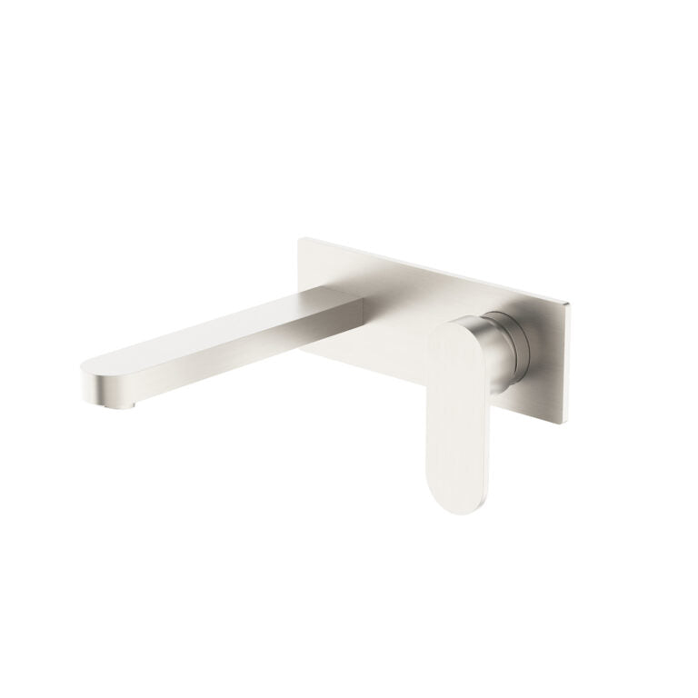 Nero Ecco Wall Basin/Bath Mixer Brushed Nickel (NR30131ABN)