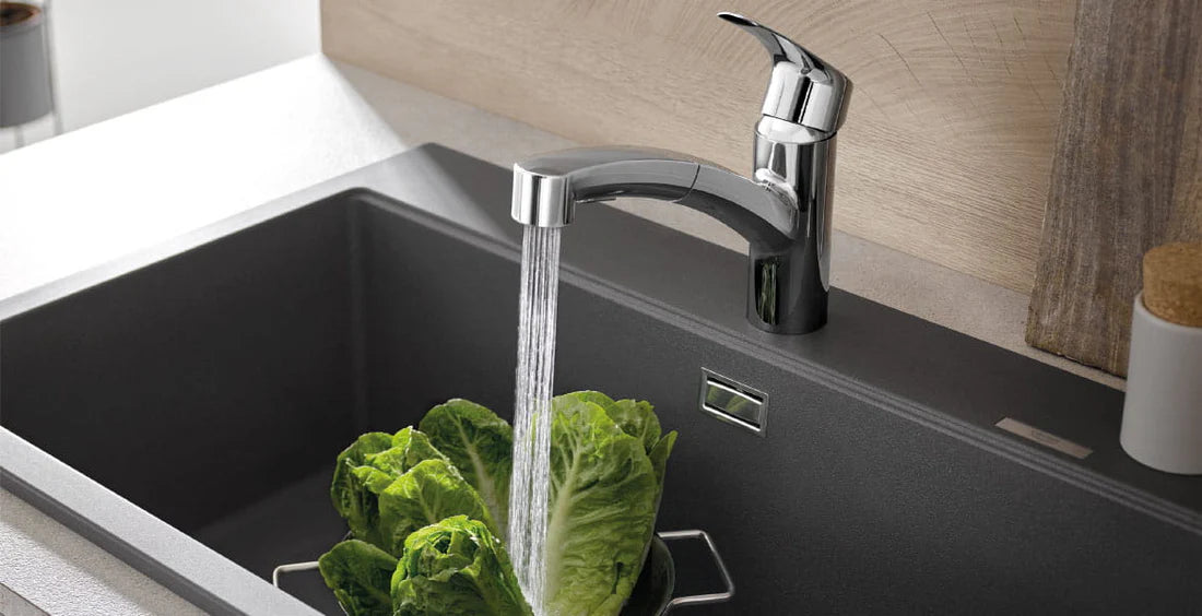 Grohe Eurosmart New Kitchen Mixer With Pull-Out Spray Chrome (30317001)