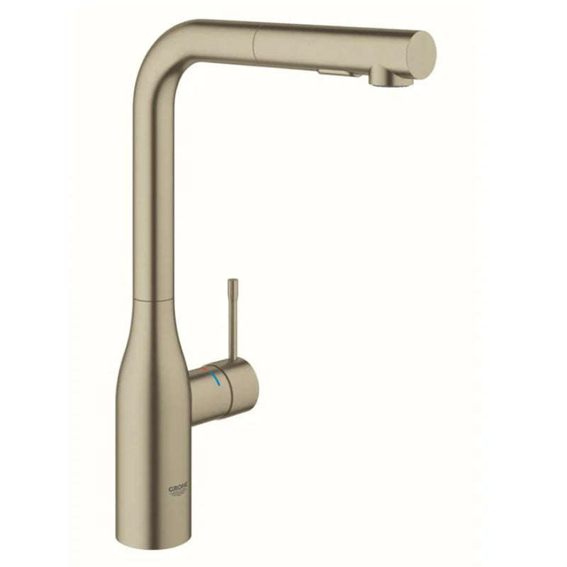 Grohe Essence Single-Lever Sink Mixer With Pull-Out Spray Hard 1/2″ Brushed Nickel (30371EN0)