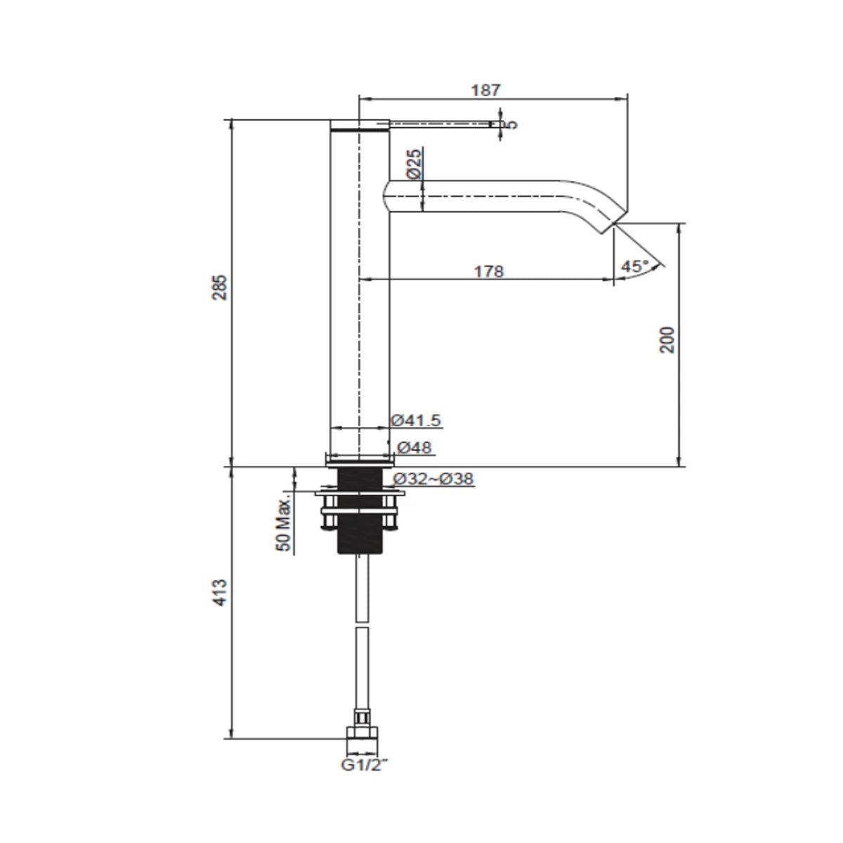 Kohler Components - Tall Basin Mixer