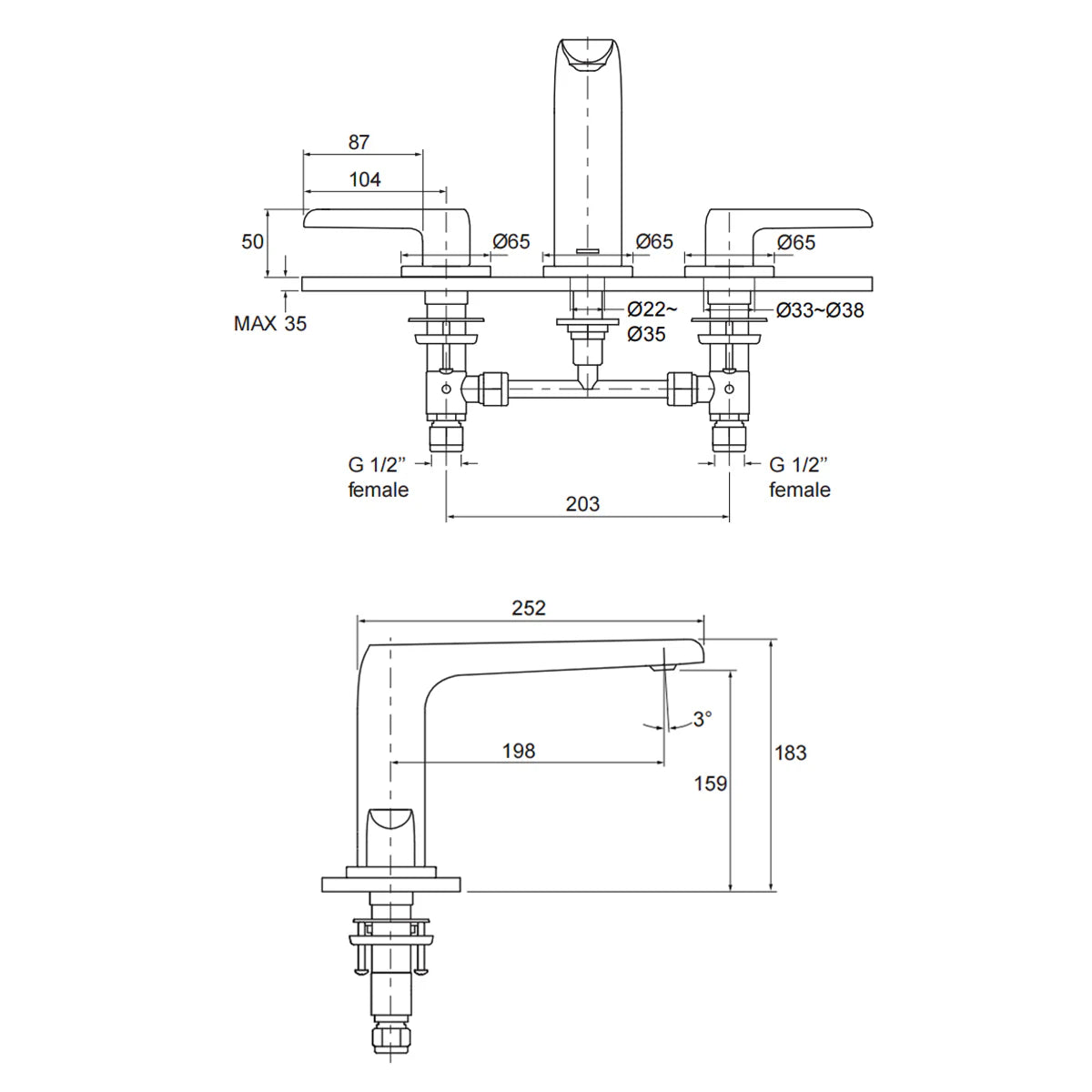 Kohler Avid Bath Set Titanium (97363T-4E-TT)