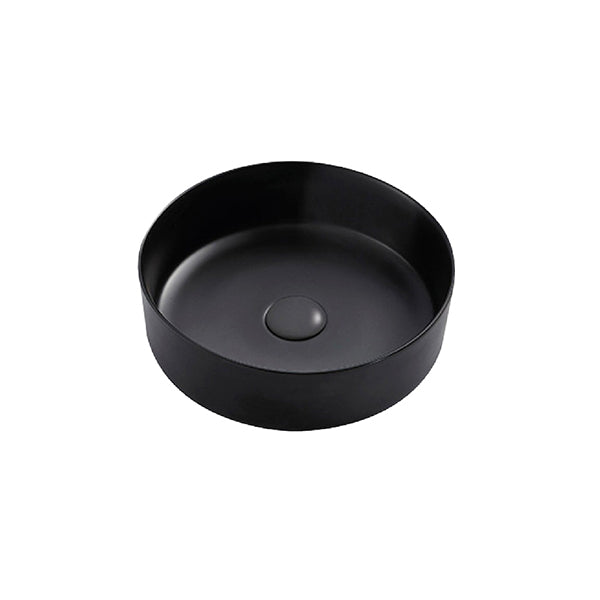 Nora Circo Ceramic Round Vessel Basin without Overflow Matt Black Φ360*H120mm (499-36MB)