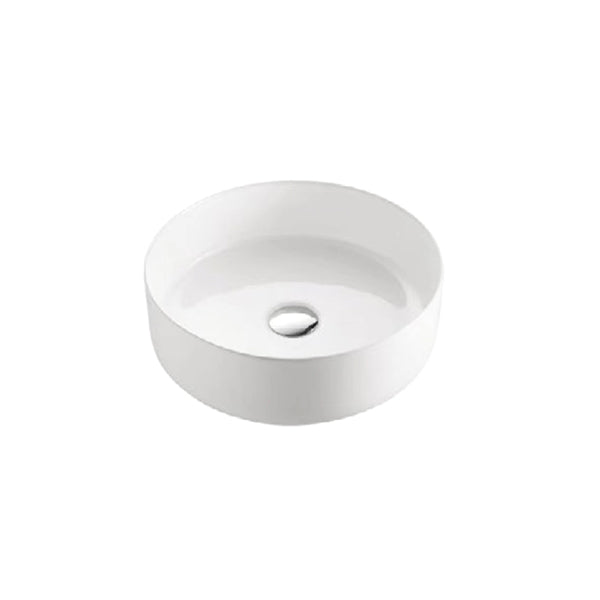 Nora Circo Ceramic Round Vessel Basin without Overflow Gloss White Φ360*H120mm (499-36)