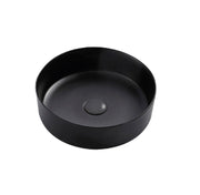Nora Circo Ceramic Round Vessel Basin without Overflow Matt Black Φ400*H120mm (499-40MB)