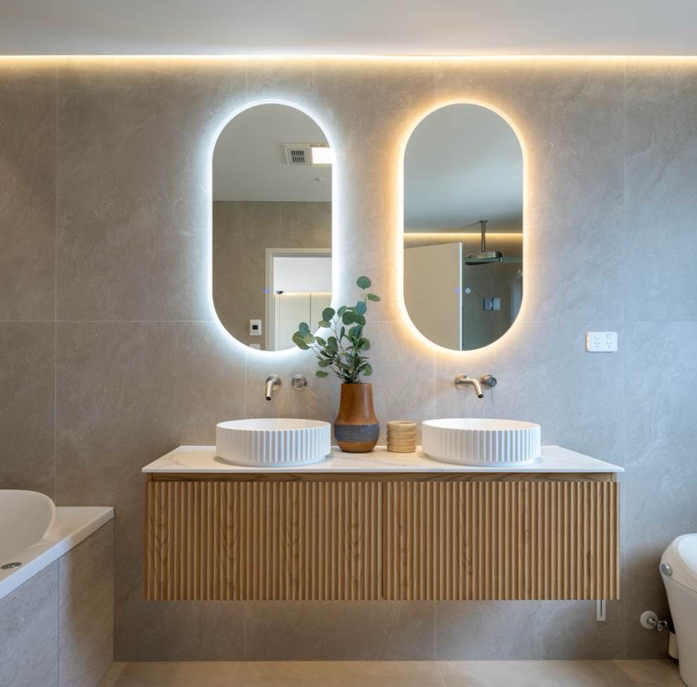 Nora Bianca Solid Surface Fluted Round Vessel Basin without Overflow (SS-WB49MW)