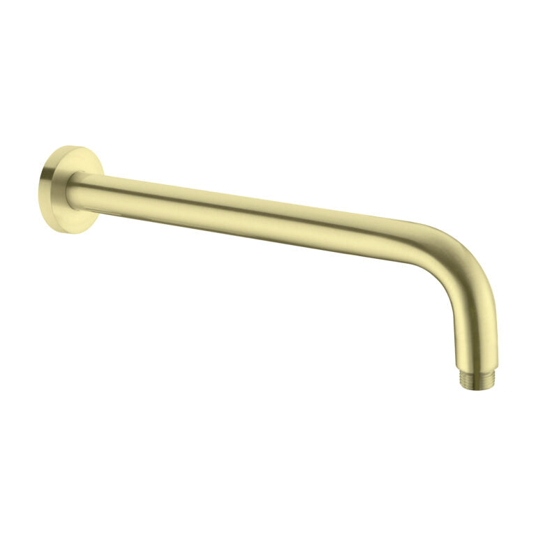 Nero Round Shower Arm 330mm Length Brushed Gold (NR502BG)