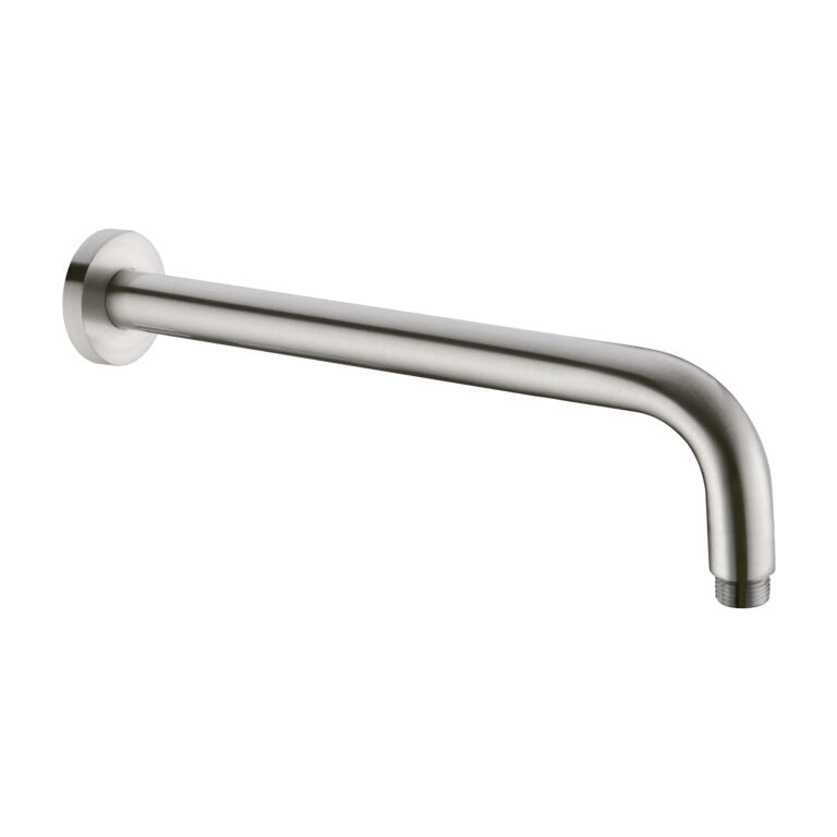 Nero Round Shower Arm 330mm Length Brushed Nickel (NR502BN)