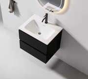 Nora Modena Wall-Hung Vanity Charred Oak W590*D455*H520 (RBV-1008MCCO600)
