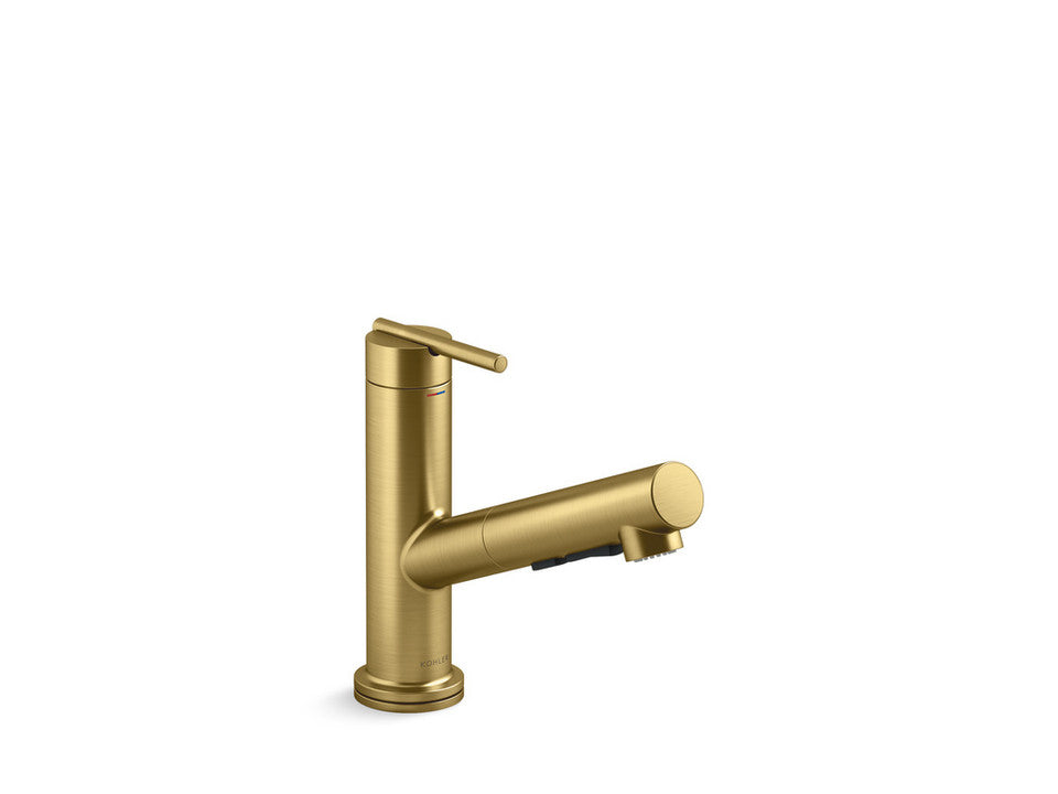 Kohler Crue Pull-Out Kitchen Mixer Brushed Brass (22976T-4E-2MB)