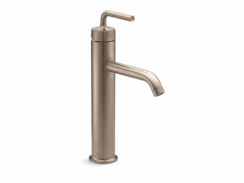 Kohler Purist Tall Basin Mixer in Brushed Bronze (14404A-4AND-BV)
