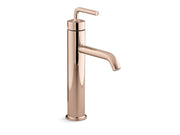 Kohler Purist Tall Basin Mixer in Rose Gold (14404A-4AND-RGD)