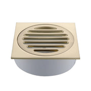 Nora Verona Floor Drain 100mm Brushed Gold (700401CFG)