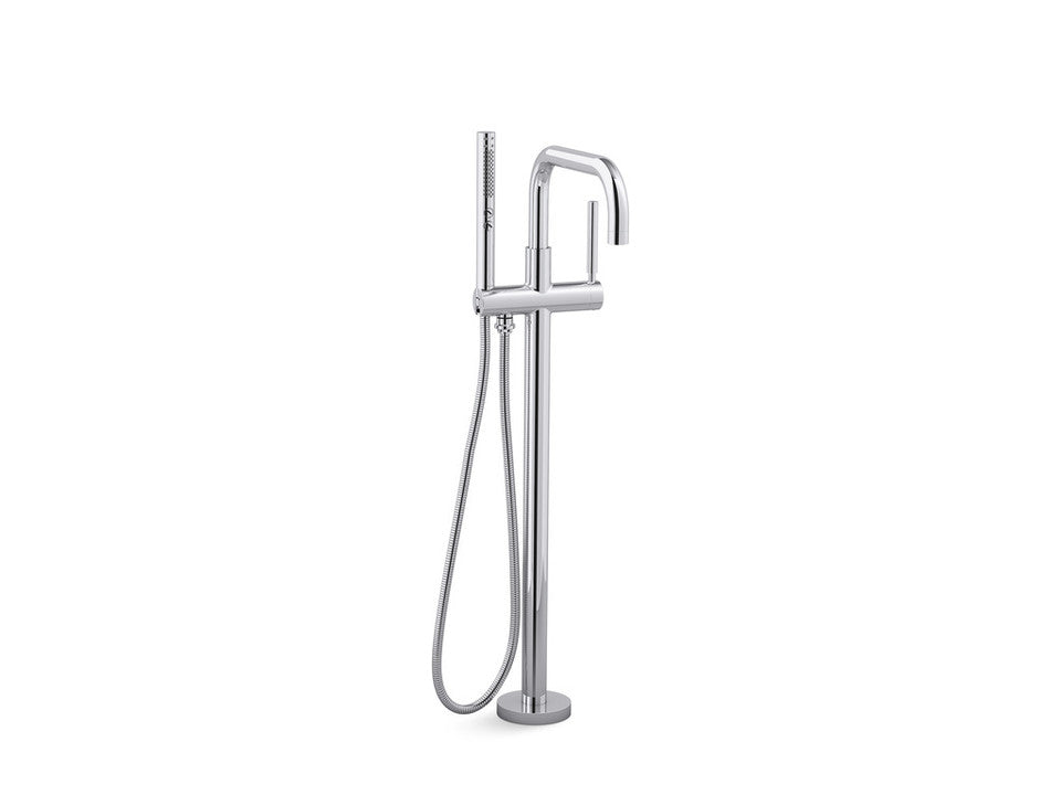 Kohler Purist Floor Mount Bath Filler with Mounting Plate Polished Chrome (78404A-CP)