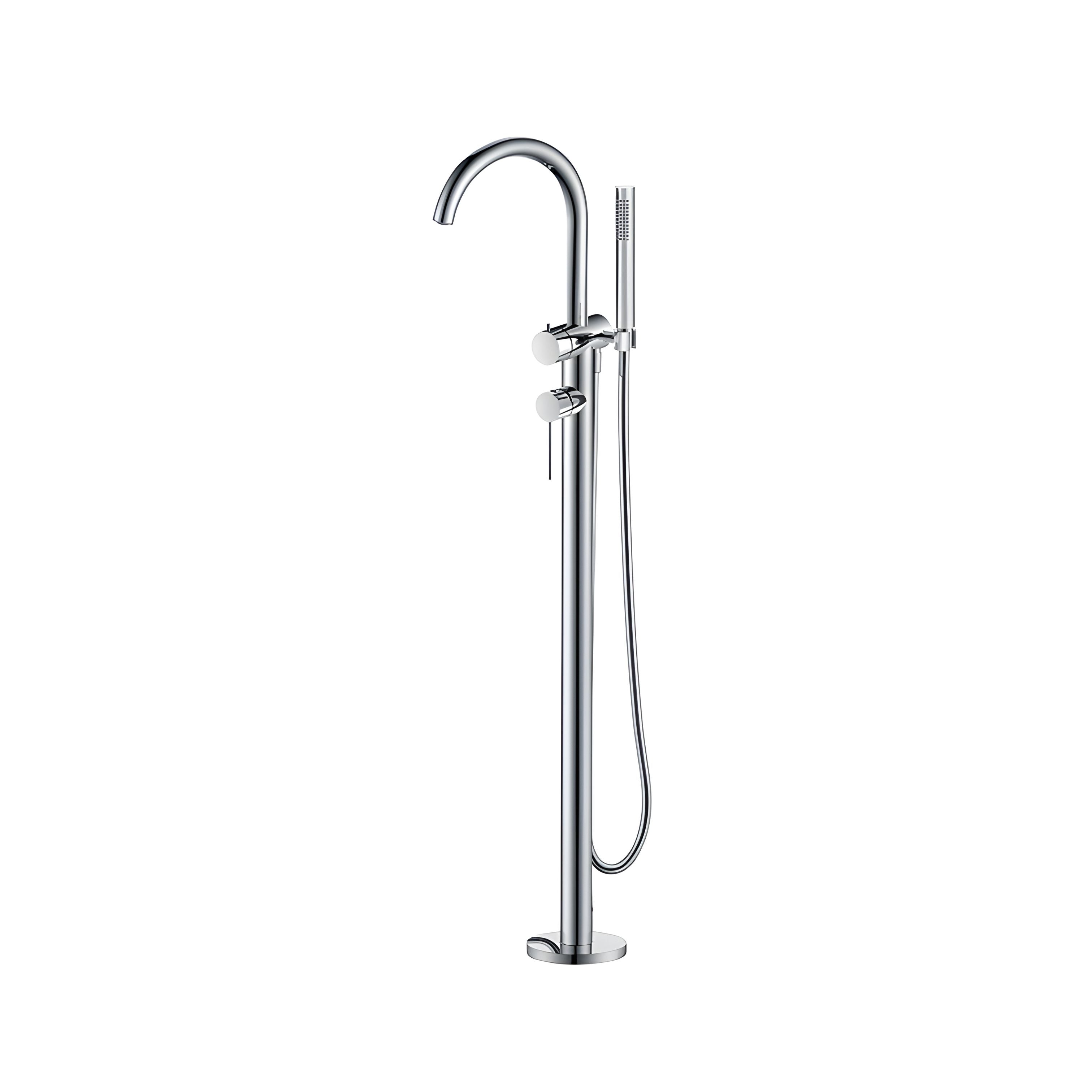 Nora Modena Floor Mounted Bath Filler Chrome (8008-2)