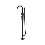 Nora Modena Floor Mounted Bath Filler Electro-plated Matt Black (8008PB-2)
