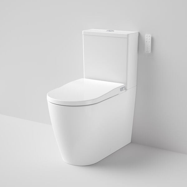 Caroma Urbane II Bidet Cleanflush® Wall Faced Close Coupled Bottom Inlet Toilet Suite (with GermGard®) (848710W)