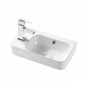 Nora Ceramic Wall-Hung Wash Basin with Overflow W450*D260*H155mm Right Hand (8817R)