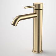 Caroma Liano II Mid Tower Basin Mixer - Brushed Brass - Lead Free (96342BB6AF)