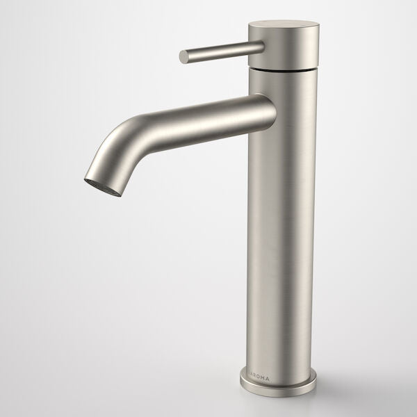 Caroma Liano II Mid Tower Basin Mixer - Brushed Nickel - Lead Free (96342BN6AF)
