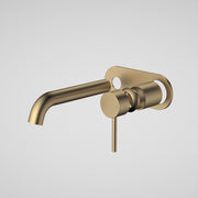 Caroma Liano II 175mm Wall Basin / Bath Trim Kit - Rounded Cover Plate - Brushed Brass - Lead Free (96349BB6AF)