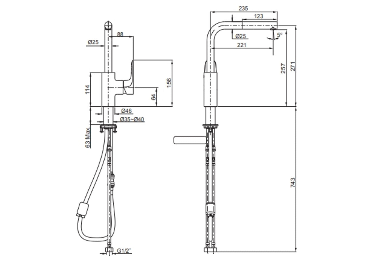 Kohler Aleo Pull-Out Kitchen Faucet Vibrant Stainless (99175T-4E-VS)