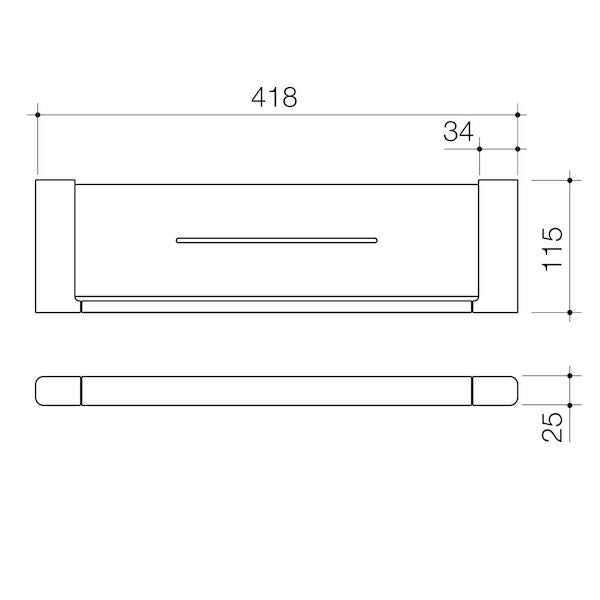 Caroma Luna® Metal Shelf Chrome (99610C)