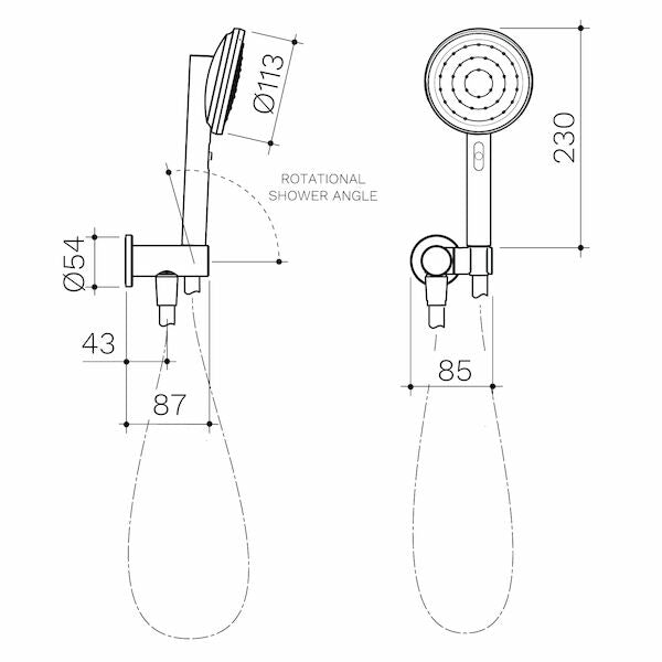 Caroma Urbane® II Hand Shower - Chrome (99633C4E)