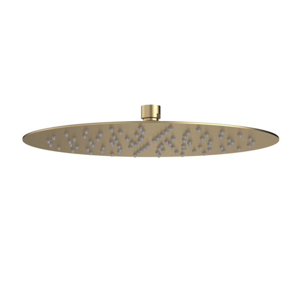 Caroma 200mm Round Rain Shower - Brushed Brass (99663BB4E)