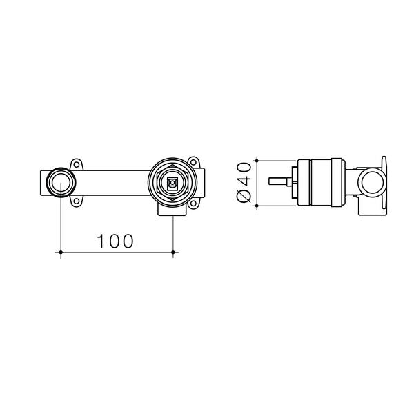Caroma EasySwitch Universal Wall Basin / Bath Mixer Inwall Body  - Lead Free (99635F)