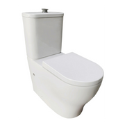 Nora Genova Rimless BTW Accessible Toilet Suite P/S Trap, Double Flap Seat (A3992B-DFS)
