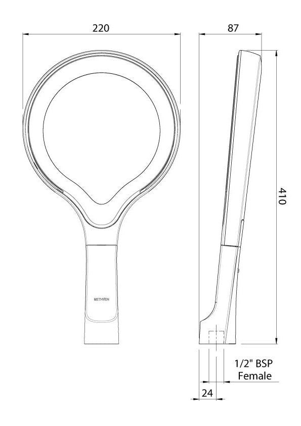 Methven Aurajet Aio Overhead Drencher Chrome (AOOSCP)