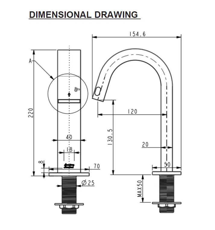 American Standard Integral Foam & Water Sensor Faucet Chrome (AS8101-AD0500BF)