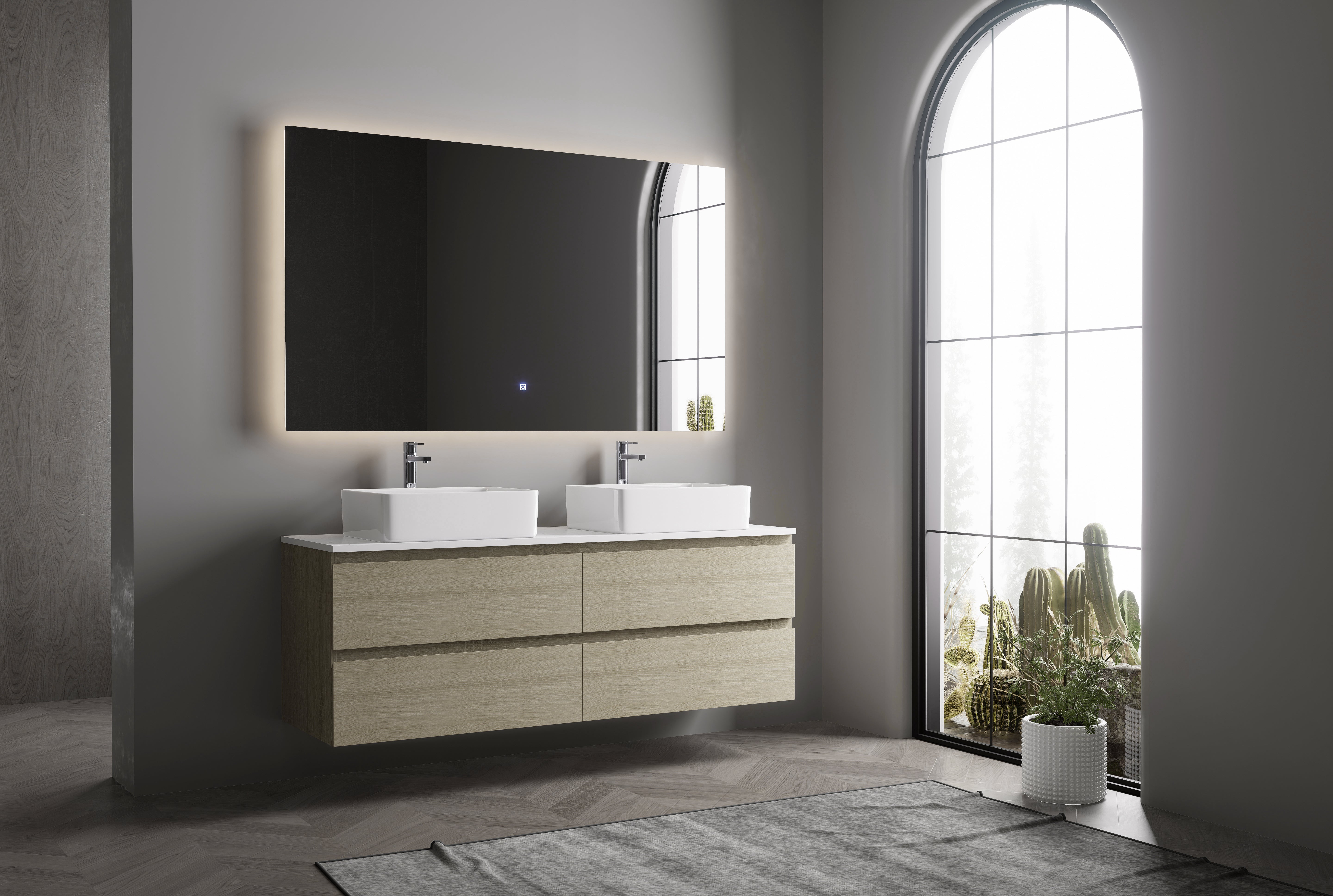 Nora Modena Wall-Hung Vanity North American Oak W1780*D455*H520 (RBV-1008MCLO1800)
